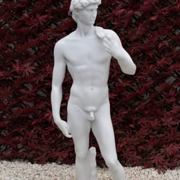 David Garden Statue in White