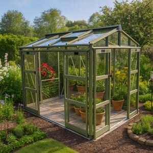 Elite Sanctuary 6x8 Greenhouse in black